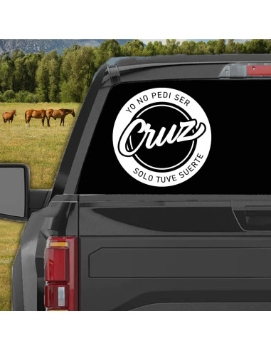 Calcomanía Personalizada para Carro Cruz - 12.7 cm x 12.7 cm
