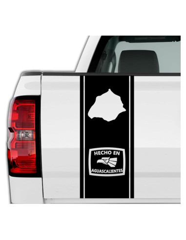 Calcomanía de Aguascalientes para Camioneta Vinilo 63.5x27.9cm