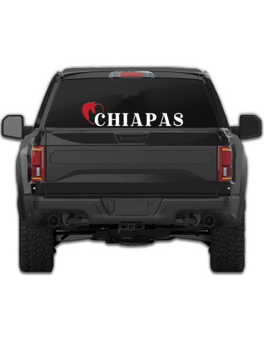 Calcomanía Ranchera Chiapas Genérica 5.08x21.59cm Vinilo