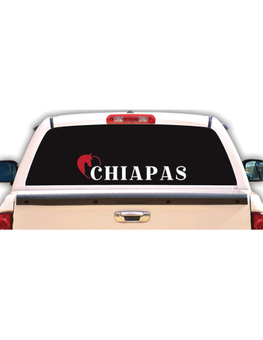 Calcomanía Ranchera Chiapas Genérica 5.08x21.59cm Vinilo