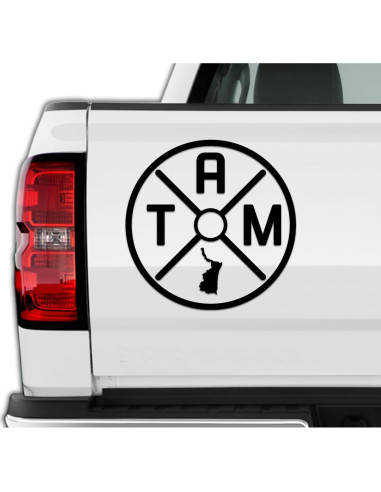 Calcomanía Tamaulipas México para Auto 5.08x5.08cm Negro