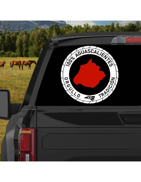 Calcomanía Vinilo Aguascalientes para Camiones 12.7 cm