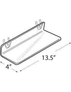 Estante Acrílico Transparente Azar Displays 556017 34.3x10.2 cm (Paquete de 4) 2