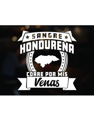 Calcomanía para Autos Sangre Hondureña 12.7 cm - Herencia Latina