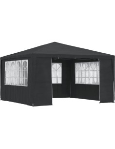 Carpa Plegable YELWHI 4x4m Verde con Paredes Laterales 2