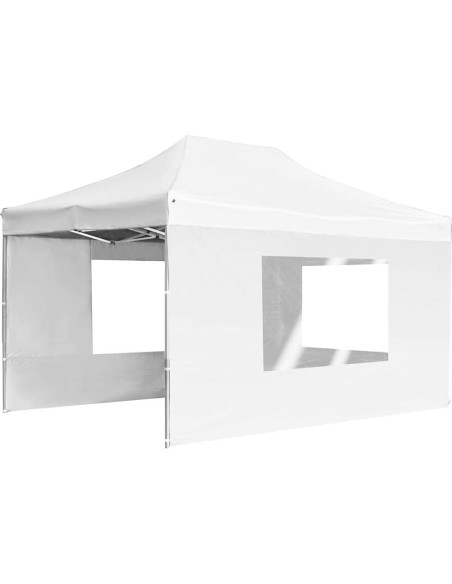Carpa de Fiesta Plegable ANYCHOLE 4.3x3m Blanca con Paneles