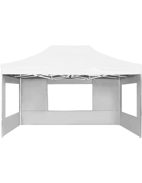 Carpa de Fiesta Plegable ANYCHOLE 4.3x3m Blanca con Paneles