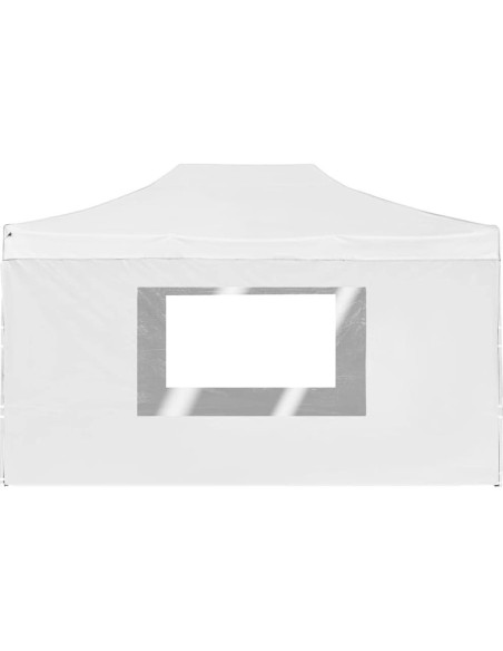 Carpa de Fiesta Plegable ANYCHOLE 4.3x3m Blanca con Paneles