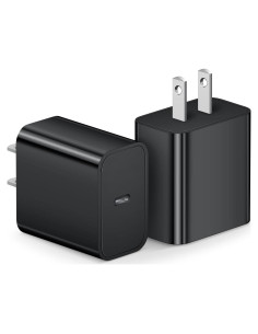 Cargador Rápido USB-C 20W STAMISH para iPhone y Android - Negro