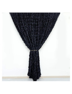 Cortina de Fondo de Satén Negra 2.44x2.44m Balsa Circle