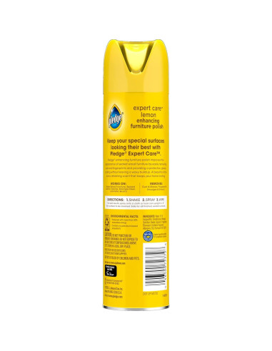 Pledge Pulidor de Madera Limón 275g Spray para Muebles