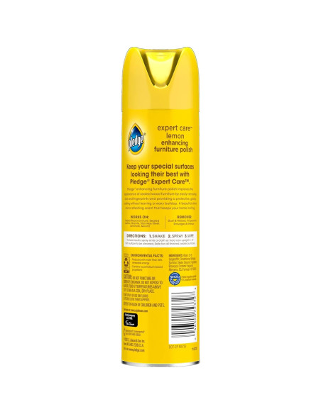 Pledge Pulidor de Madera Limón 275g Spray para Muebles