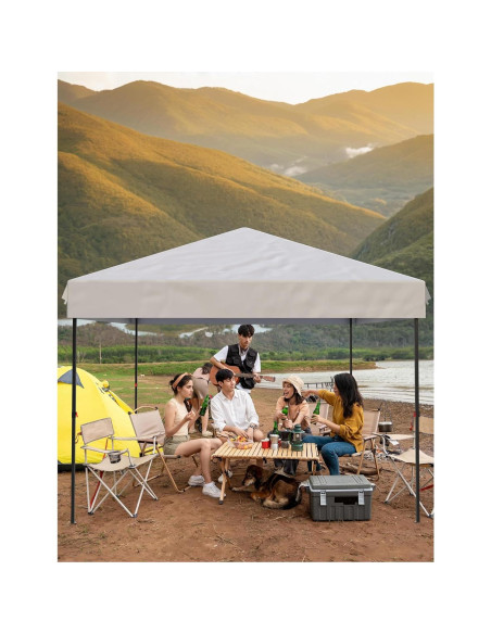 Carpa de Dosel Instantánea GOCAPTAIN 10x10 Pared Lateral Blanca