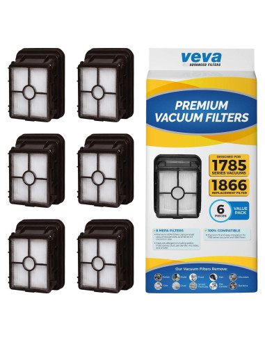 Conjunto de 6 Filtros HEPA VEVA para Aspiradoras Bissell 1866