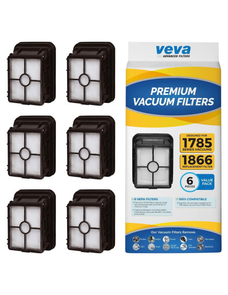 Conjunto de 6 Filtros HEPA VEVA para Aspiradoras Bissell 1866