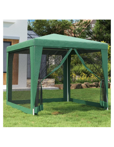 Carpa de Fiesta MINERWALL 2.5m x 2.5m Verde con Paredes de Malla