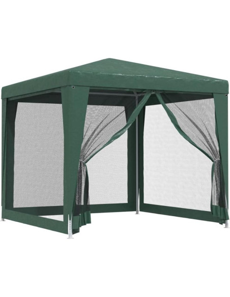 Carpa de Fiesta MINERWALL 2.5m x 2.5m Verde con Paredes de Malla