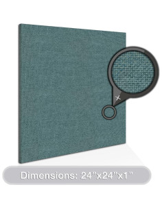 Panel Acústico ADW Cuadrado Aguamarina 61x61 cm 1" 2