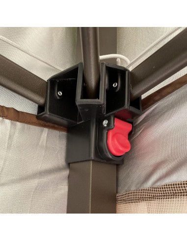 Gazebo Pop Up YJSPSSW 3.35x3.35m con Malla Desmontable Café