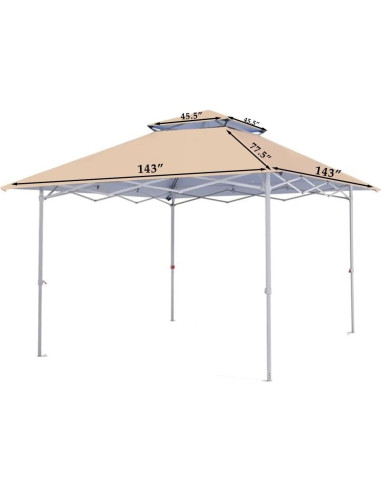 Cubierta de Repuesto Garden Winds 363x363 cm Beige RipLock 350