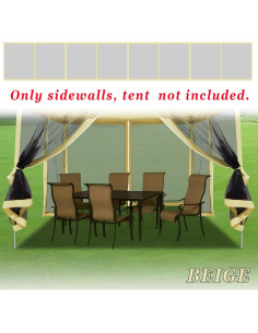 Pared Lateral de Malla Strong Camel 2.44m x 2.44m Beige 2