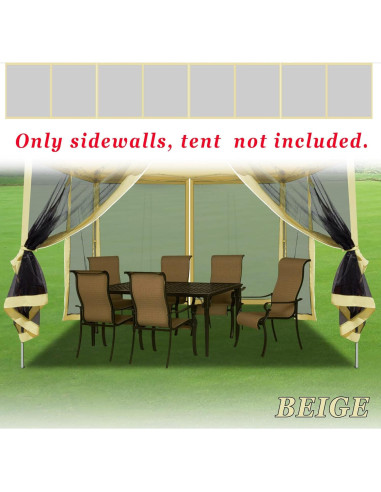 Pared Lateral de Malla Strong Camel 2.44m x 2.44m Beige