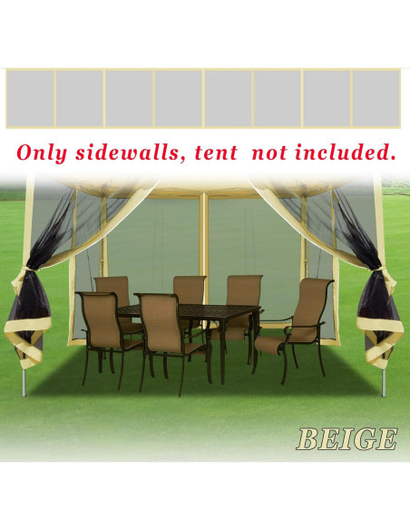 Pared Lateral de Malla Strong Camel 2.44m x 2.44m Beige