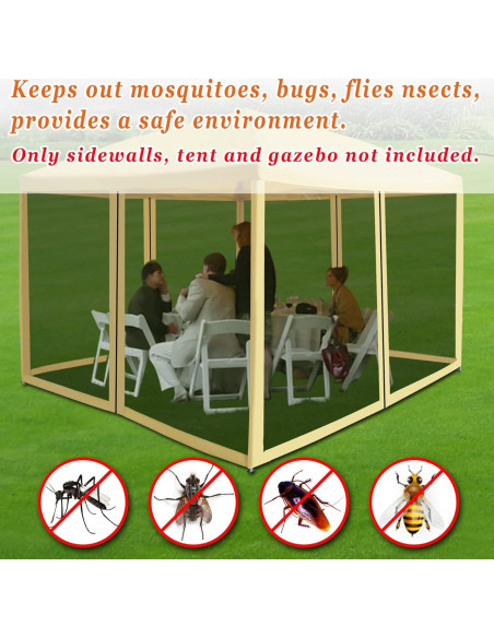 Pared Lateral de Malla Strong Camel 2.44m x 2.44m Beige