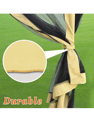 Pared Lateral de Malla Strong Camel 2.44m x 2.44m Beige