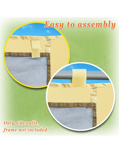 Pared Lateral de Malla Strong Camel 2.44m x 2.44m Beige