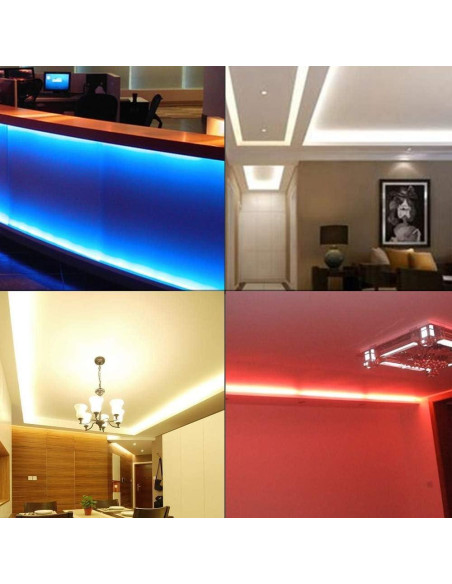 Tira de LED SMD 5050 XUNATA 1m Blanco Cálido Impermeable Tira de LED SMD 5050 XUNATA 1m Blanco Cálido Impermeable