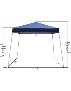 Carpa Plegable VINGLI 2.44m x 2.44m Impermeable Azul 2