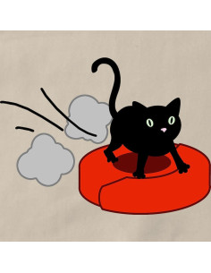 Delantal de Cocina CafePress Caqui con Gato y Robot Aspiradora 2