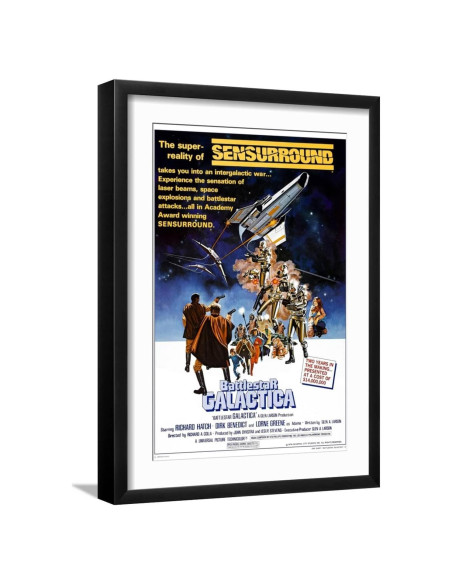 Impresión de Arte ART.COM Battlestar Galactica 1978 Marco Negro 43x58cm