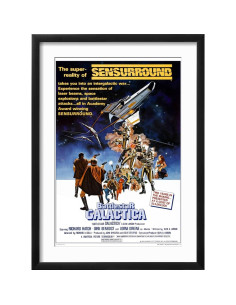 Impresión de Arte ART.COM Battlestar Galactica 1978 Marco Negro 43x58cm 2