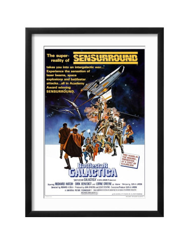 Impresión de Arte ART.COM Battlestar Galactica 1978 Marco Negro 43x58cm