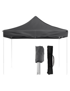 Toldo Plegable Stalwart 3x3m UPF30 Impermeable Gris