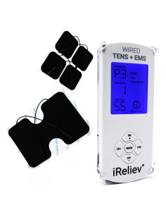 Unidad TENS + EMS iReliev ET-8080, 14 Modos, Pantalla Iluminada