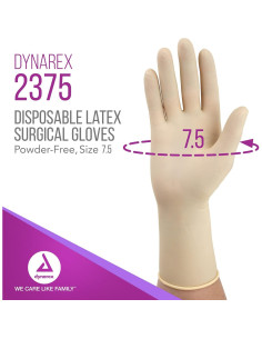 Guantes Quirúrgicos Estériles Dynarex Láttex Sin Polvo 50 Pares 2