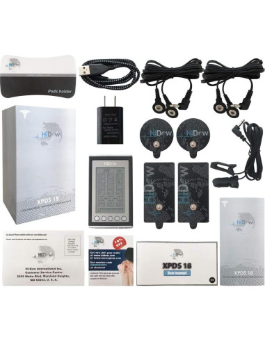 Unidad TENS HiDow AcuXPD-S 18 Modos | EMS | Doble Canal