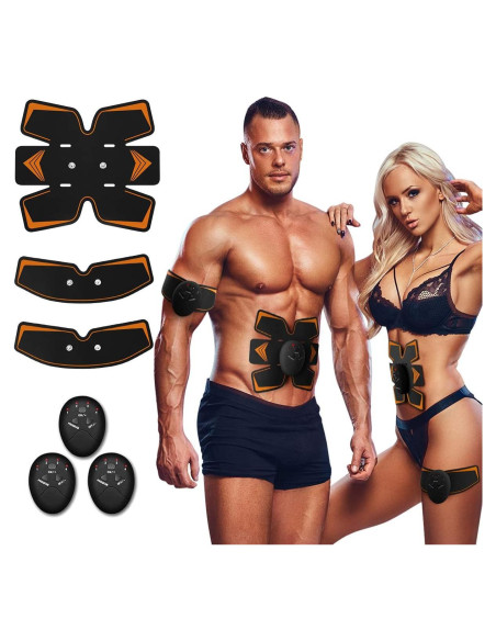 Estimulador Muscular Antmona Abdominal Inalámbrico Negro