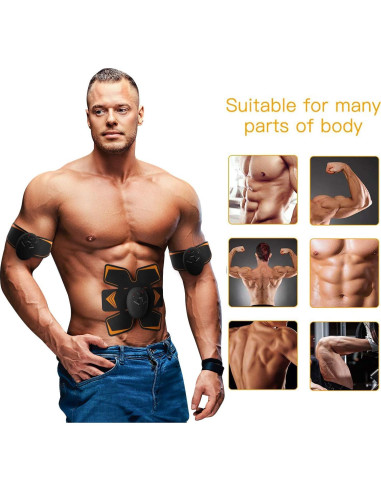 Estimulador Muscular Antmona Abdominal Inalámbrico Negro
