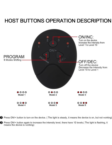 Estimulador Muscular Antmona Abdominal Inalámbrico Negro