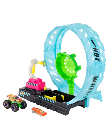 Hot Wheels Monster Trucks Brillo en la Oscuridad Playset