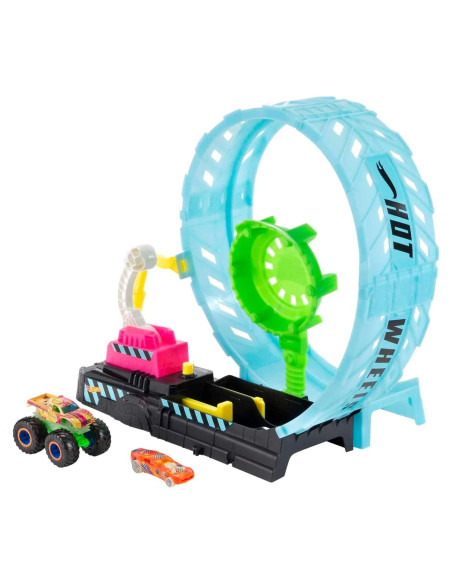Hot Wheels Monster Trucks Brillo en la Oscuridad Playset