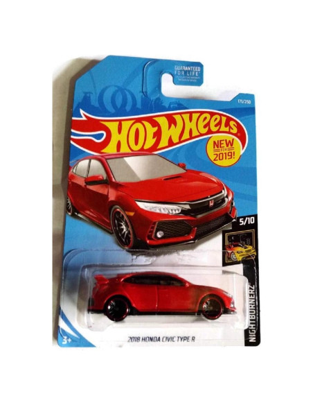 Hot Wheels 2019 Honda Civic Type R Rojo 1:64 Die-Cast