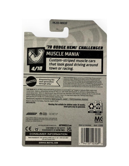 Hot Wheels Dodge Hemi Challenger 1:64 Verde - Mattel