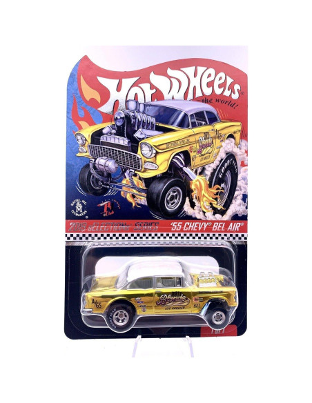 DieCast Hot Wheels '55 Chevy Bel Air Oro 1:64 Exclusivo RLC