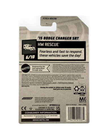 Hot Wheels 2022 Dodge Charger SRT EMS Azul 6/10 206/250