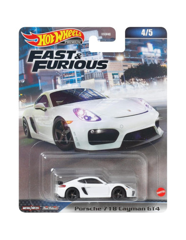 Hot Wheels Rápidos y Furiosos Coche Metal 718 Cayman GT4 6cm